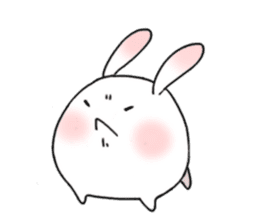 mochi mochi white rabbit life sticker #5750337