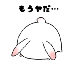 mochi mochi white rabbit life sticker #5750338