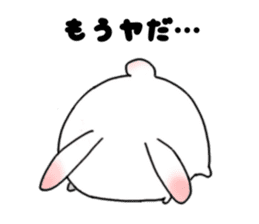 mochi mochi white rabbit life sticker #5750338