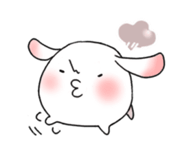 mochi mochi white rabbit life sticker #5750339