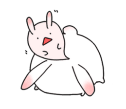 mochi mochi white rabbit life sticker #5750343