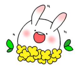 mochi mochi white rabbit life sticker #5750344