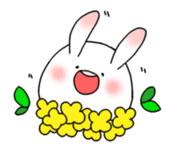 mochi mochi white rabbit life sticker #5750344