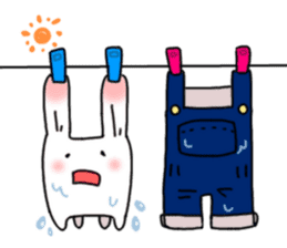 mochi mochi white rabbit life sticker #5750357