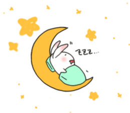 mochi mochi white rabbit life sticker #5750359