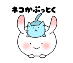 mochi mochi white rabbit life sticker #5750362