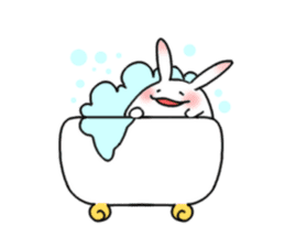 mochi mochi white rabbit life sticker #5750364