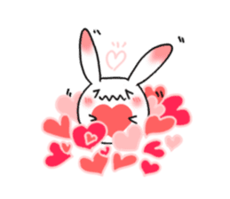 mochi mochi white rabbit life sticker #5750369