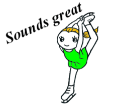 figure skating everyday English version sticker #5750621