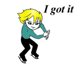 figure skating everyday English version sticker #5750630