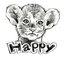 Pencil sketch of an animal sticker #5751972