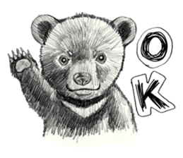 Pencil sketch of an animal sticker #5751974