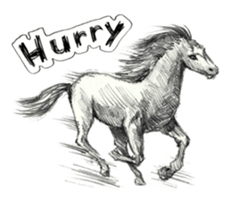 Pencil sketch of an animal sticker #5751982