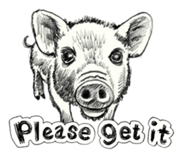 Pencil sketch of an animal sticker #5751983