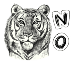 Pencil sketch of an animal sticker #5751984