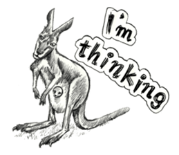 Pencil sketch of an animal sticker #5751985