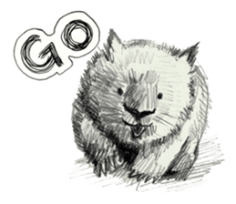 Pencil sketch of an animal sticker #5751993