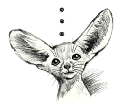 Pencil sketch of an animal sticker #5752002