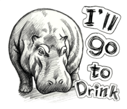 Pencil sketch of an animal sticker #5752007