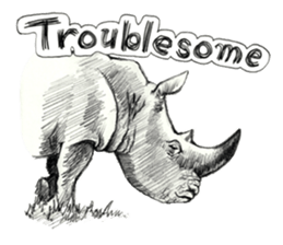 Pencil sketch of an animal sticker #5752010