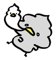 whipped cream bird2 sticker #5752251