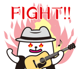 Polar bear sings love songs sticker #5752630