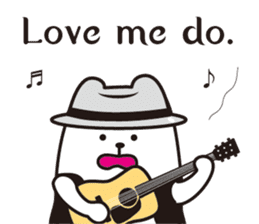 Polar bear sings love songs sticker #5752638