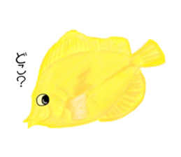 Draw the aquarium with colored pencil sticker #5753281