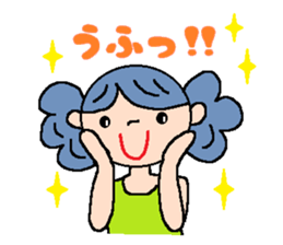 Girl of poodle hair sticker #5753615