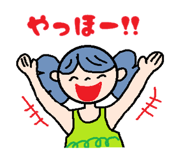 Girl of poodle hair sticker #5753617