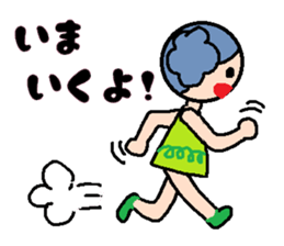 Girl of poodle hair sticker #5753622