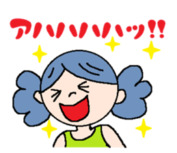 Girl of poodle hair sticker #5753630