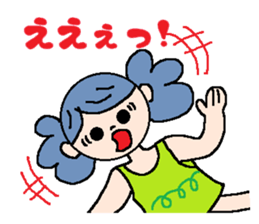 Girl of poodle hair sticker #5753632