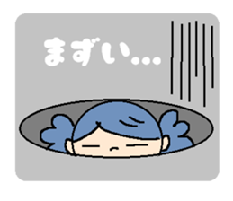 Girl of poodle hair sticker #5753638