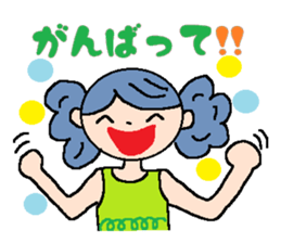 Girl of poodle hair sticker #5753648