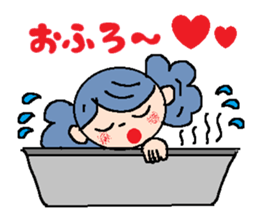 Girl of poodle hair sticker #5753649