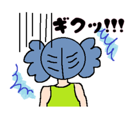 Girl of poodle hair sticker #5753650