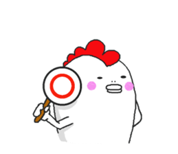Humorous chicken sticker #5753693
