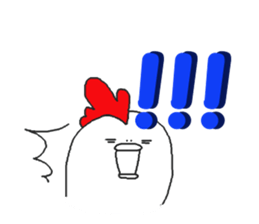 Humorous chicken sticker #5753694