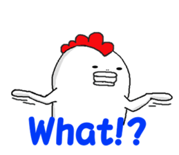 Humorous chicken sticker #5753697