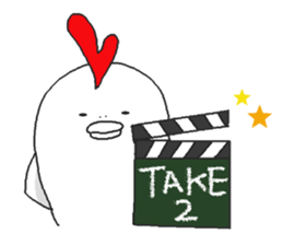 Humorous chicken sticker #5753704