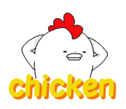 Humorous chicken sticker #5753707