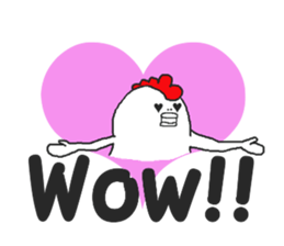 Humorous chicken sticker #5753718