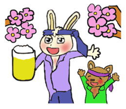 Rabbit Couple sticker #5754714