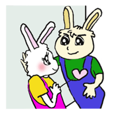 Rabbit Couple sticker #5754720