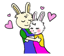 Rabbit Couple sticker #5754721