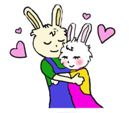 Rabbit Couple sticker #5754721
