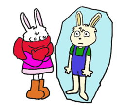 Rabbit Couple sticker #5754722