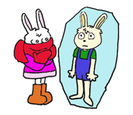 Rabbit Couple sticker #5754722