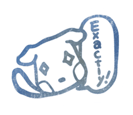 "Hanko" of Kawaii for reply! (English) sticker #5755634
